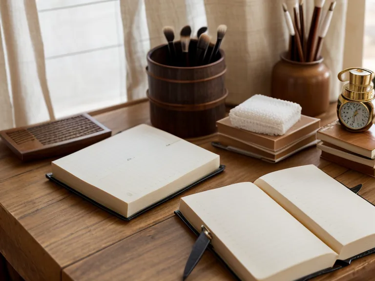 Libreta de apuntes con cálculos de costos de tratamientos de estética