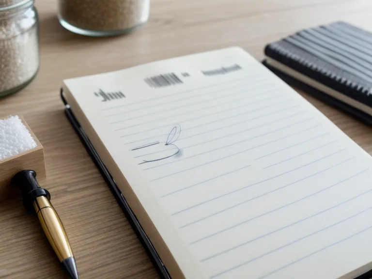 Cuaderno de costos de aparatología portátil en una cabina de estética en casa