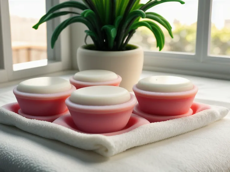 Set de copas de silicona para cupping brasileño ordenado en una cabina de estética en casa