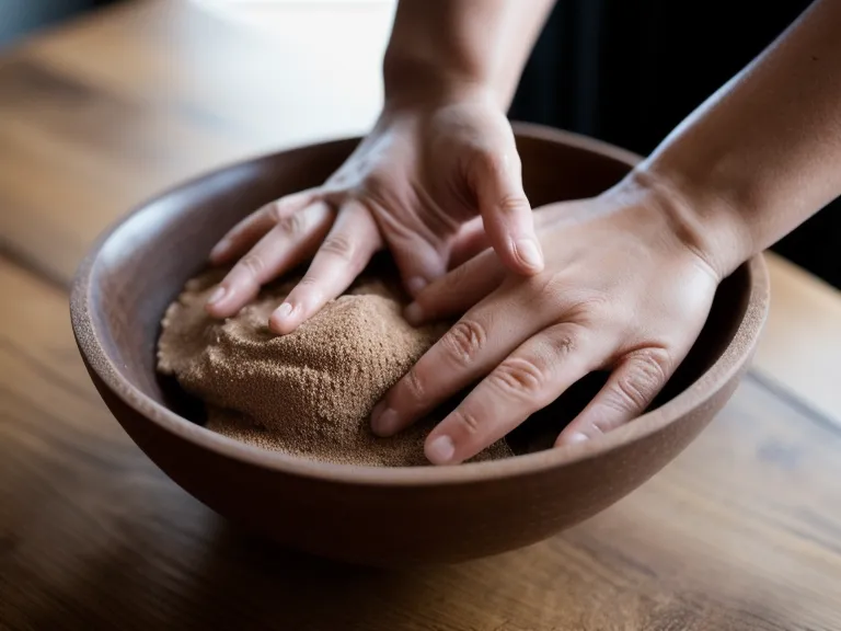 Manos aplicando exfoliante corporal de café sobre la piel en una sesión estética.